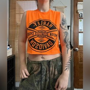Orange Crop Harley Davidson Tank